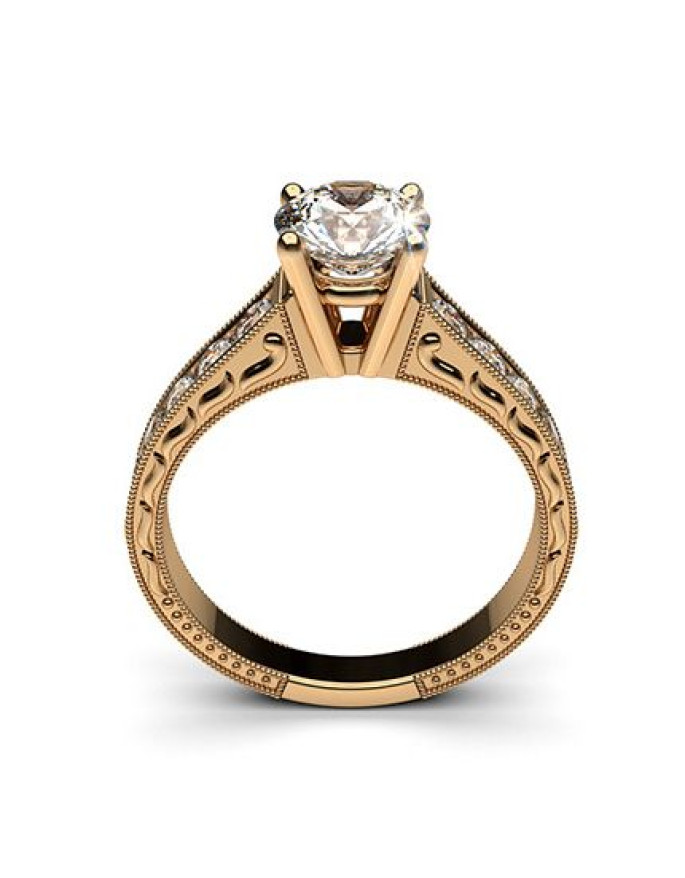 Золота каблучка з діамантами (арт. 800010-1)